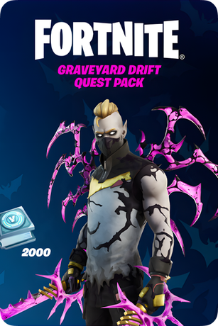 Fortnite DLC graveyard drift quest pack + 2000 v-bucks challenge ключ xbox one/xbox series s/xbox series x TR