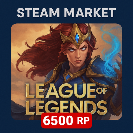 League of Legends 6500 RP код пополнения riot games EUW