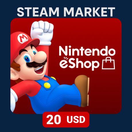 Nintendo eShop 20 USD код пополнения nintendo US